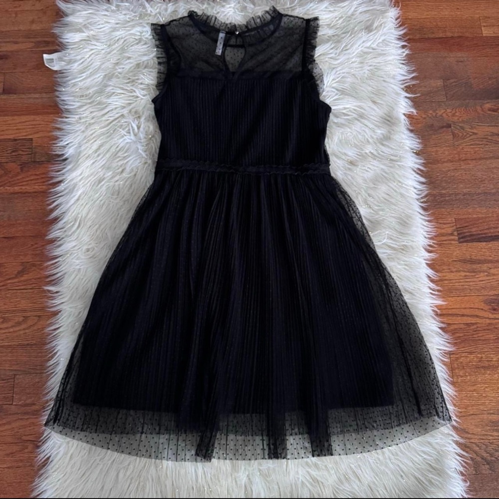 Xhilaration Elegant Black Mesh Dress